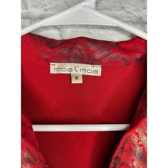 Vintage Moa Moa red long sleeve top. - Picture 3 of 5